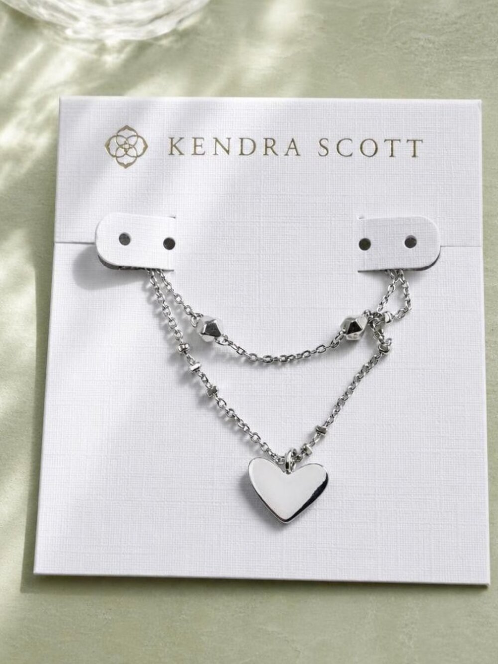 Kendra Scott Ari Heart Silver Multi Strand Necklace